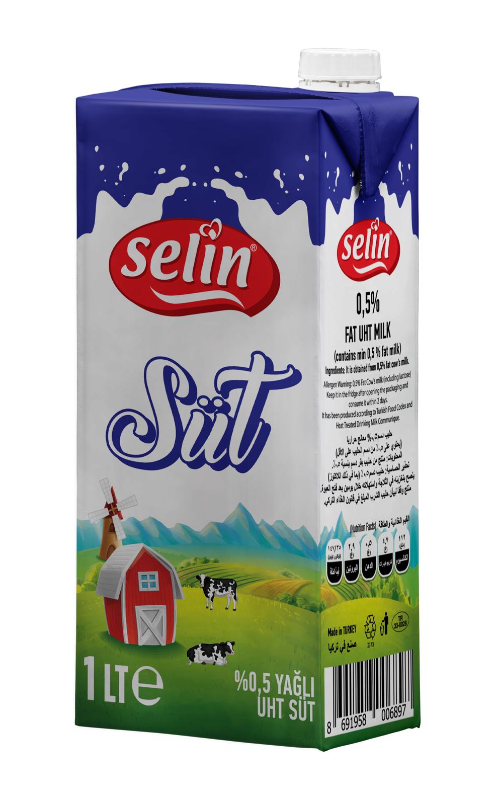 SELİN %0,5 YAĞLI UHT SÜT 1 LT