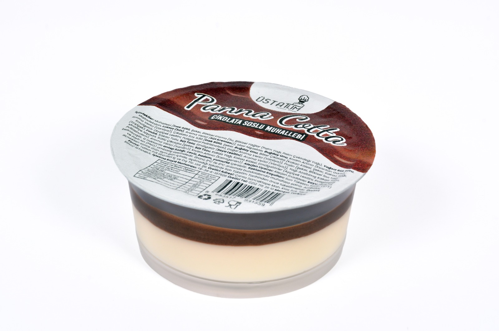 ÜSTATLIM PANNA COTTA ÇİKOLATA SOSLU MUHALLEBİ 150 GR