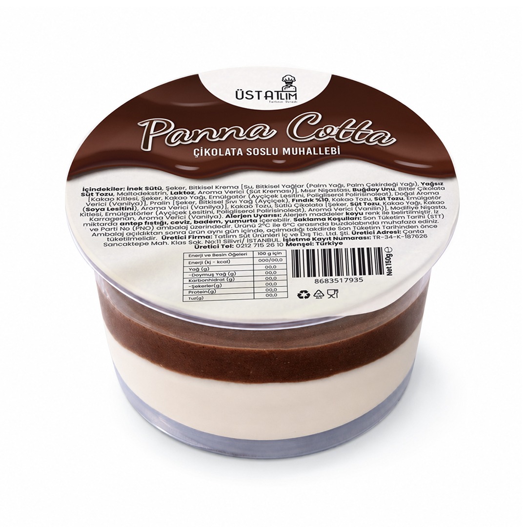 ÜSTATLIM PANNA COTTA ÇİKOLATA SOSLU MUHALLEBİ 150 GR – görsel 2